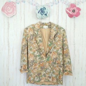 Henri Bendel Two Pocket Floral Blazer Size 4